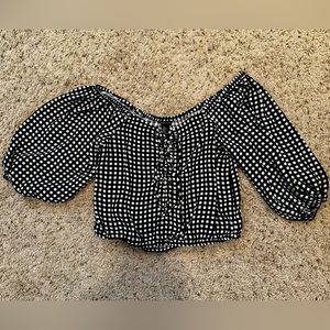 Forever 21 black/white checkered women’s blouse